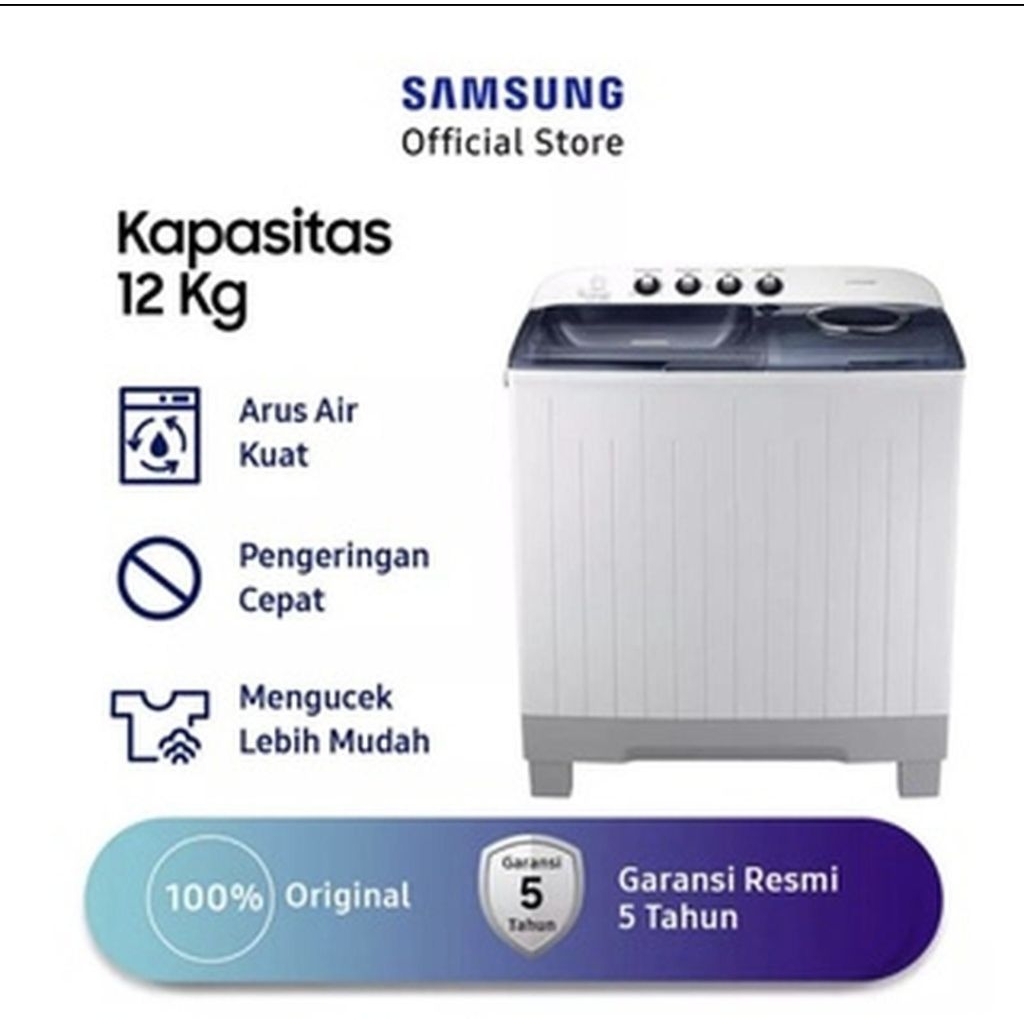MESIN CUCI SAMSUNG 2 TABUNG 12 KG WT 12 4200