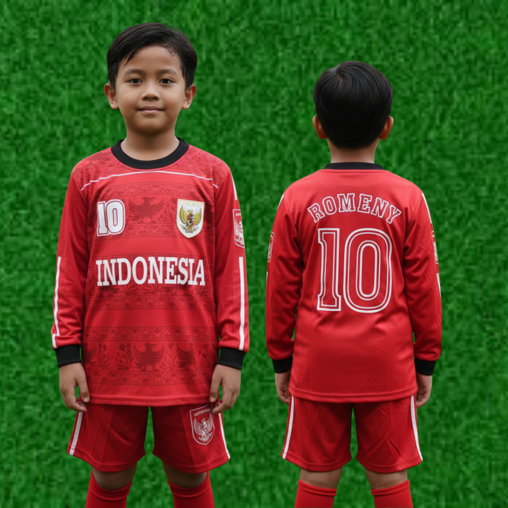 baju kiper timnas indonesia setelan baju jersey kiper anak timnas indonesia merah