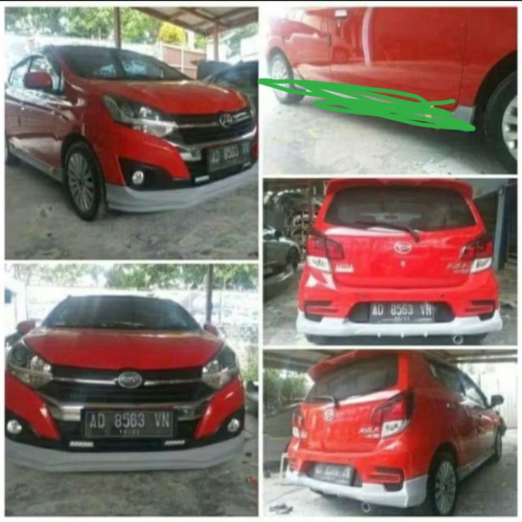 Bodykit depan dan belakang ayla 1.2