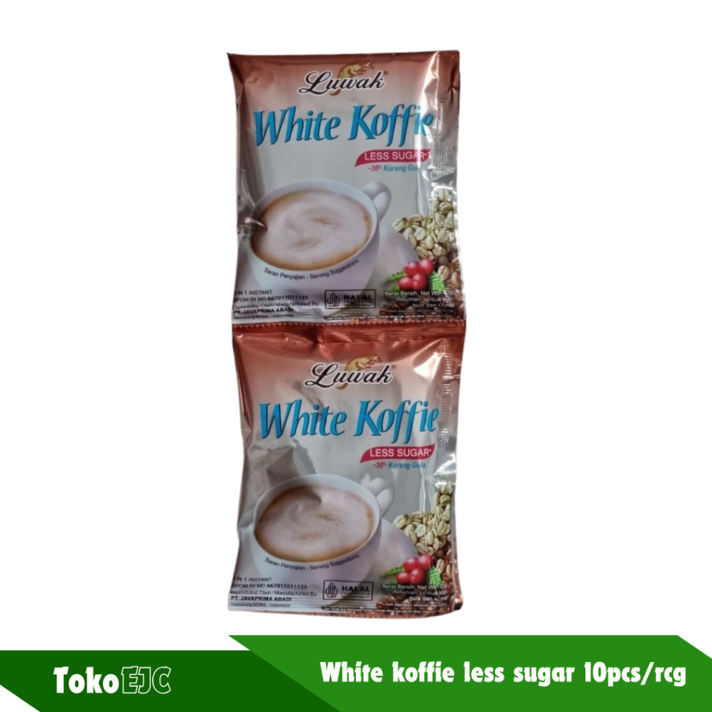 [EJC] Luwak White Koffie Less sugar renceng/10pcs