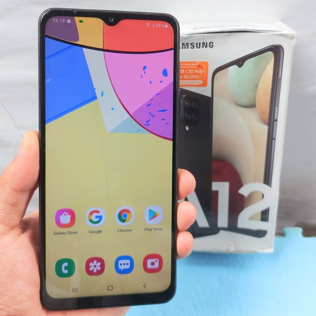 Handphone Hp Samsung Galaxy A12 Second 4/128 Eks Resmi Sein Original