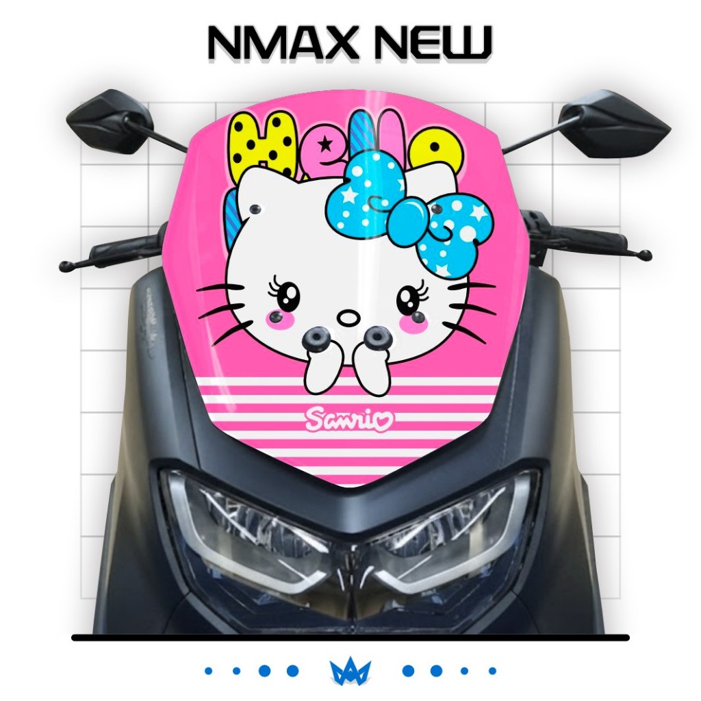 Stiker Visor Windshield Nmax New 155 Hello Kitty Sticker Kaca Depan Nmax New 155 Variasi Setiker Str