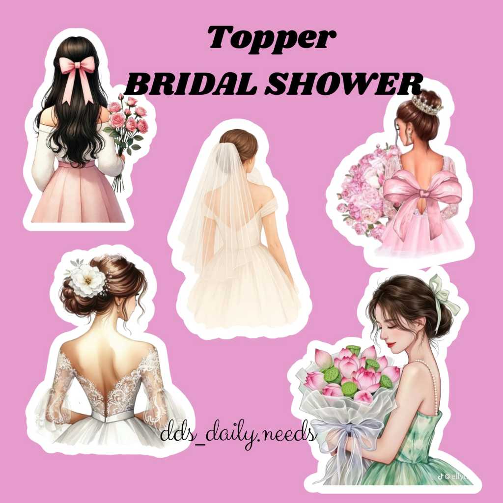 Topper Bridal Shower / Topper Bridal Shower Buket / Topper Bridal Shower Kue