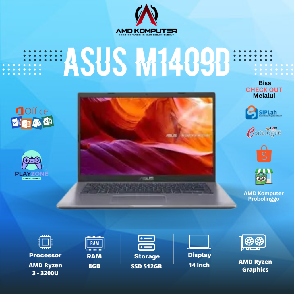 ASUS M415DAO [AMD RYZEN 3-320U] 8GB RAM | 512GB SSD