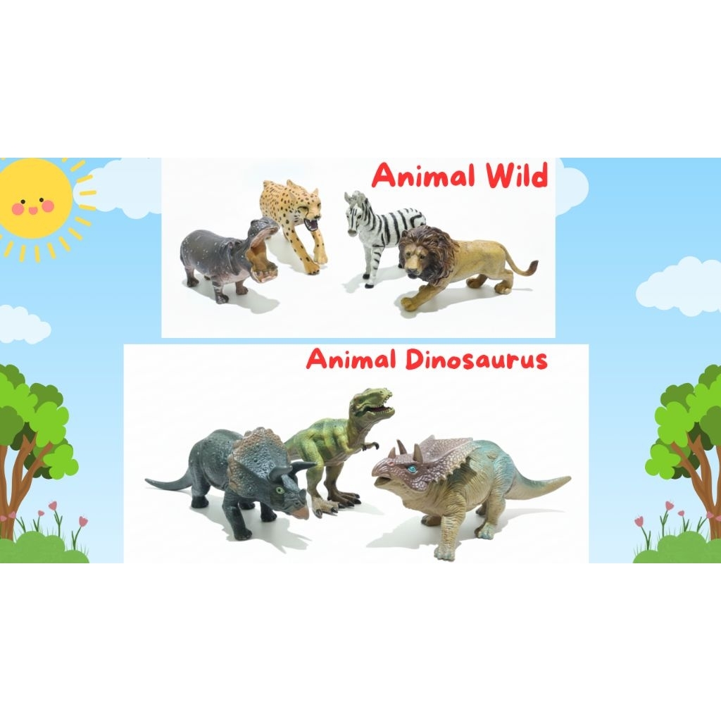 Mainan Edukasi Hewan-hewan, Animal Wild, Animal Dino.