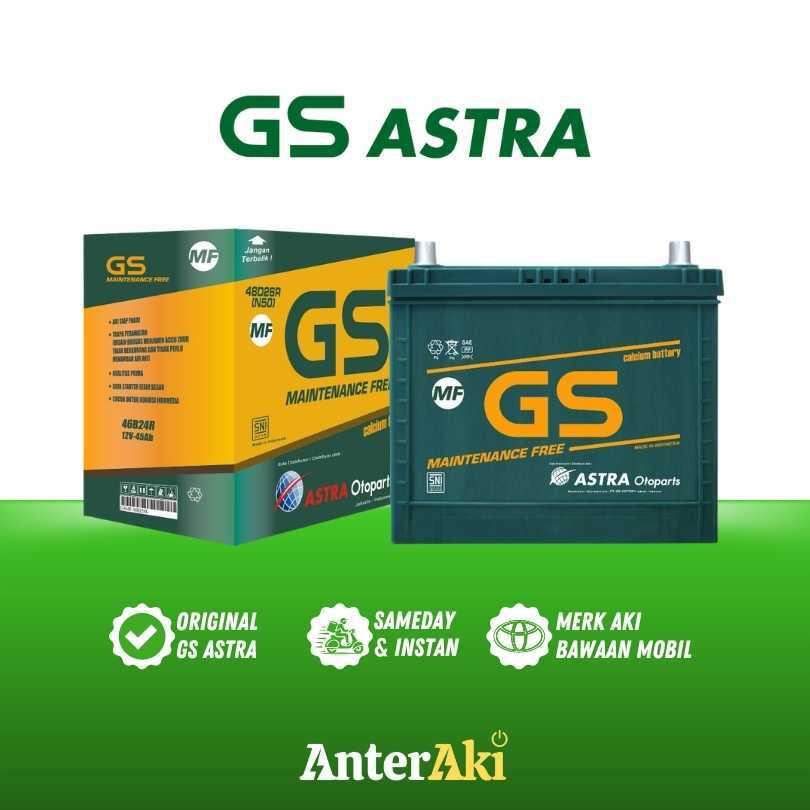 GS Astra 55D23L MF Aki Mobil Fortuner Innova Lama Bensin - Aki Kering 60Ah