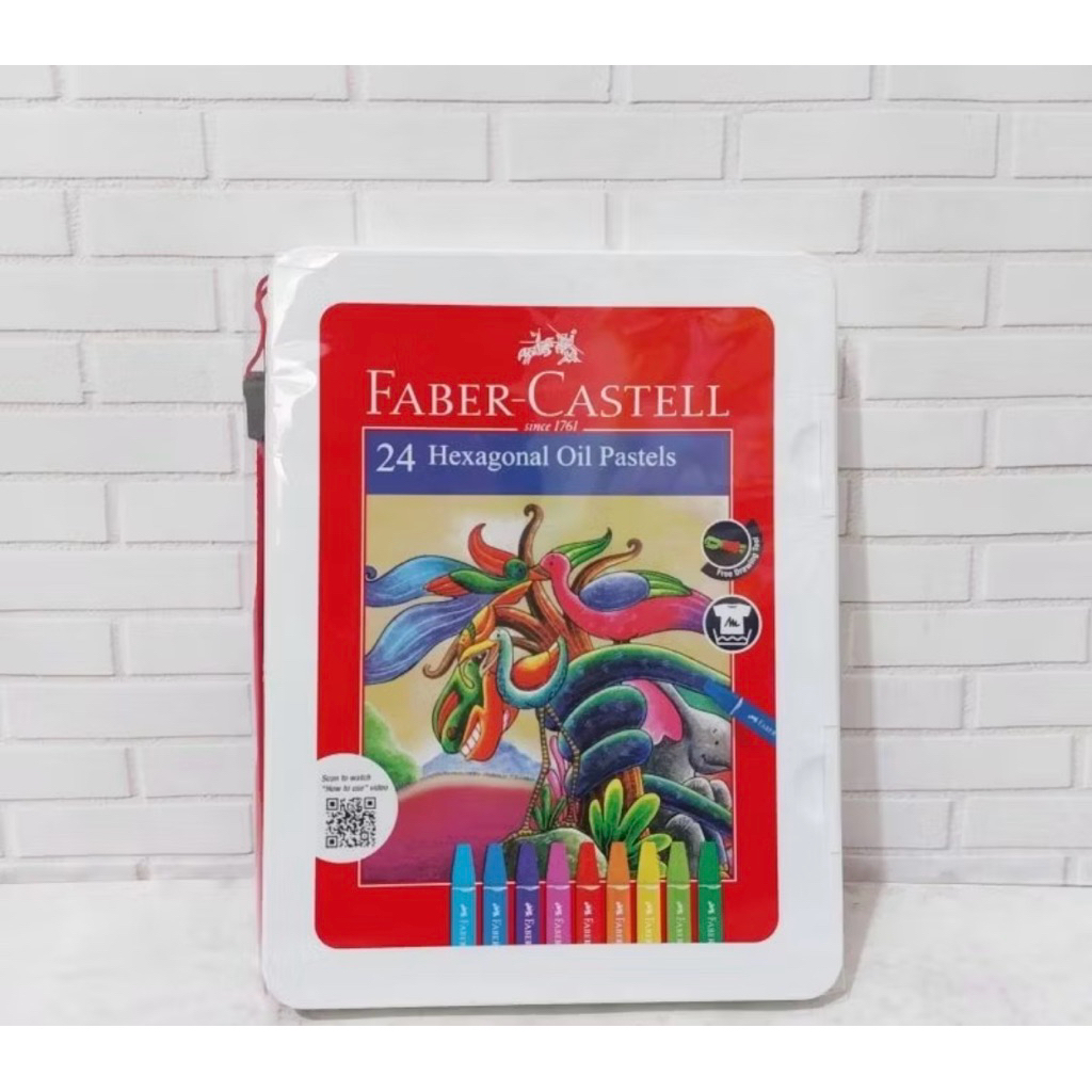 24 Hexagonal oil  pastel faber castell
