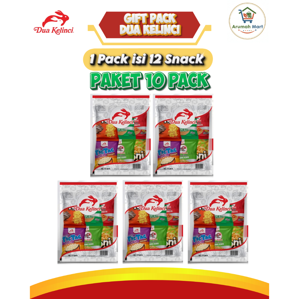 Dua Kelinci Gift Pack Snack Assorted isi 12 Snack Paket 5/10/15/20 Isi Banyak Praktis Ekonomis
