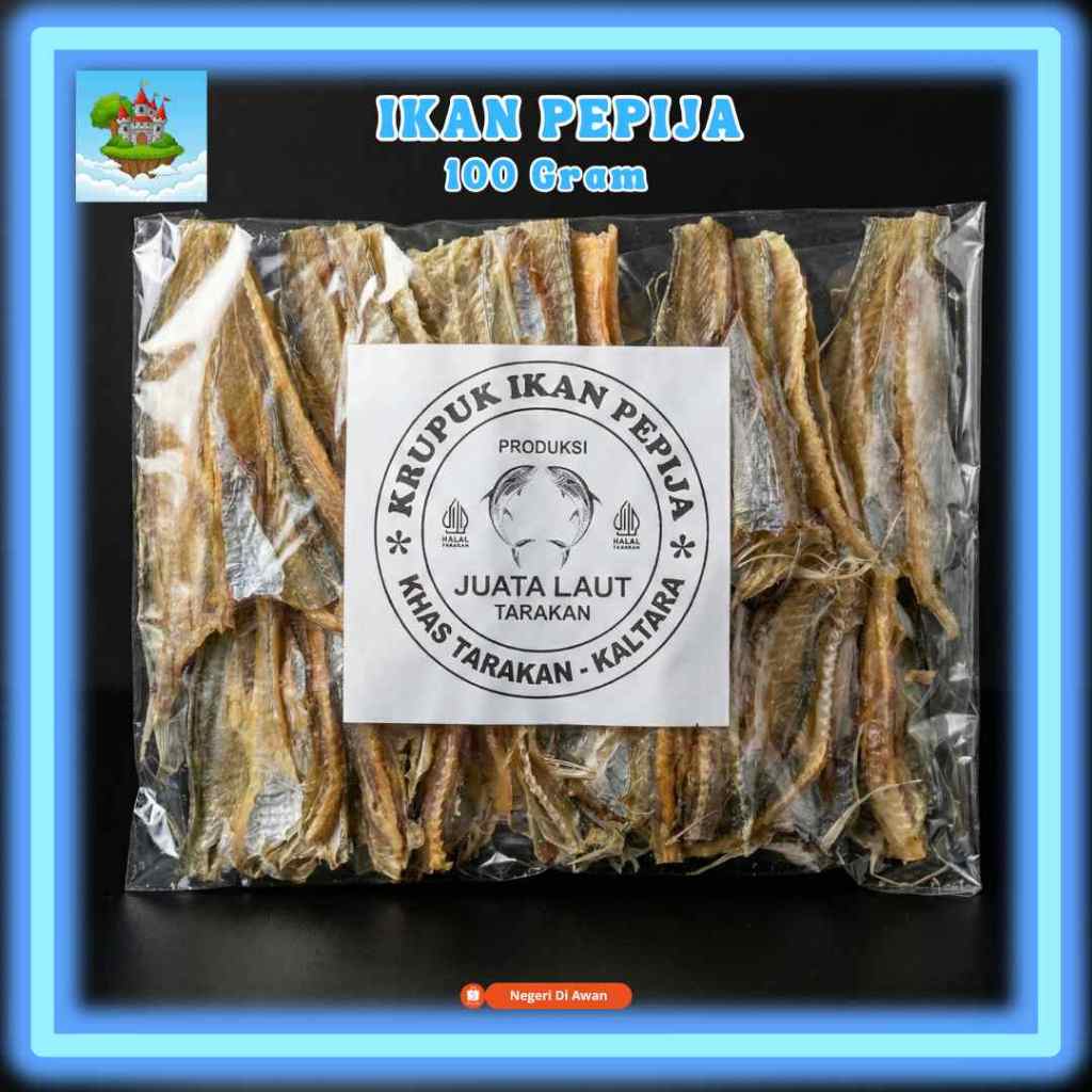 Ikan Pepija Khas Tarakan 100gr - Kerupuk Ikan Tipis Kering Premium - Asli Juata Laut Kaltara