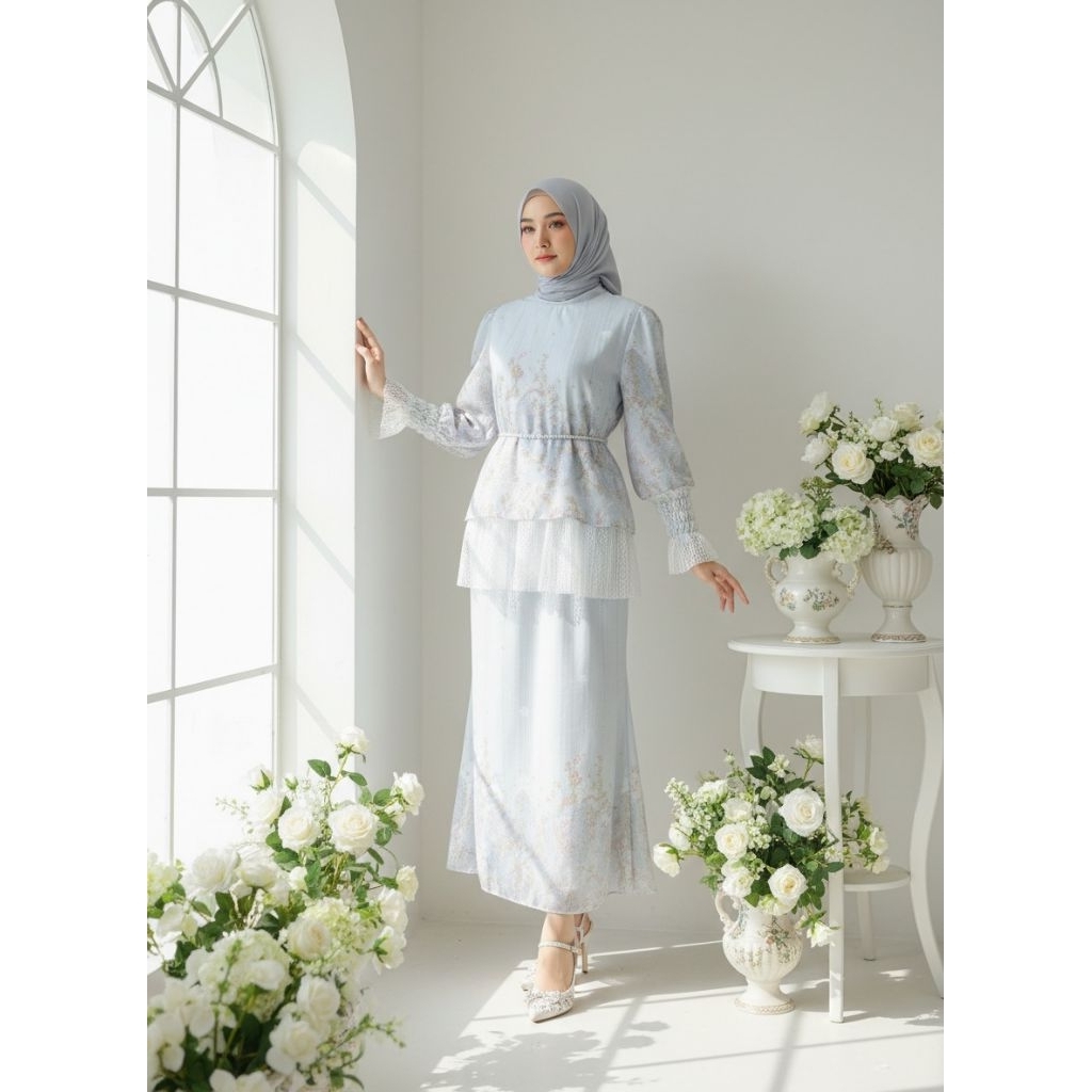 Mahesa Fashion - Oneset Setelan Rok Motif bahan Ceruty Premium