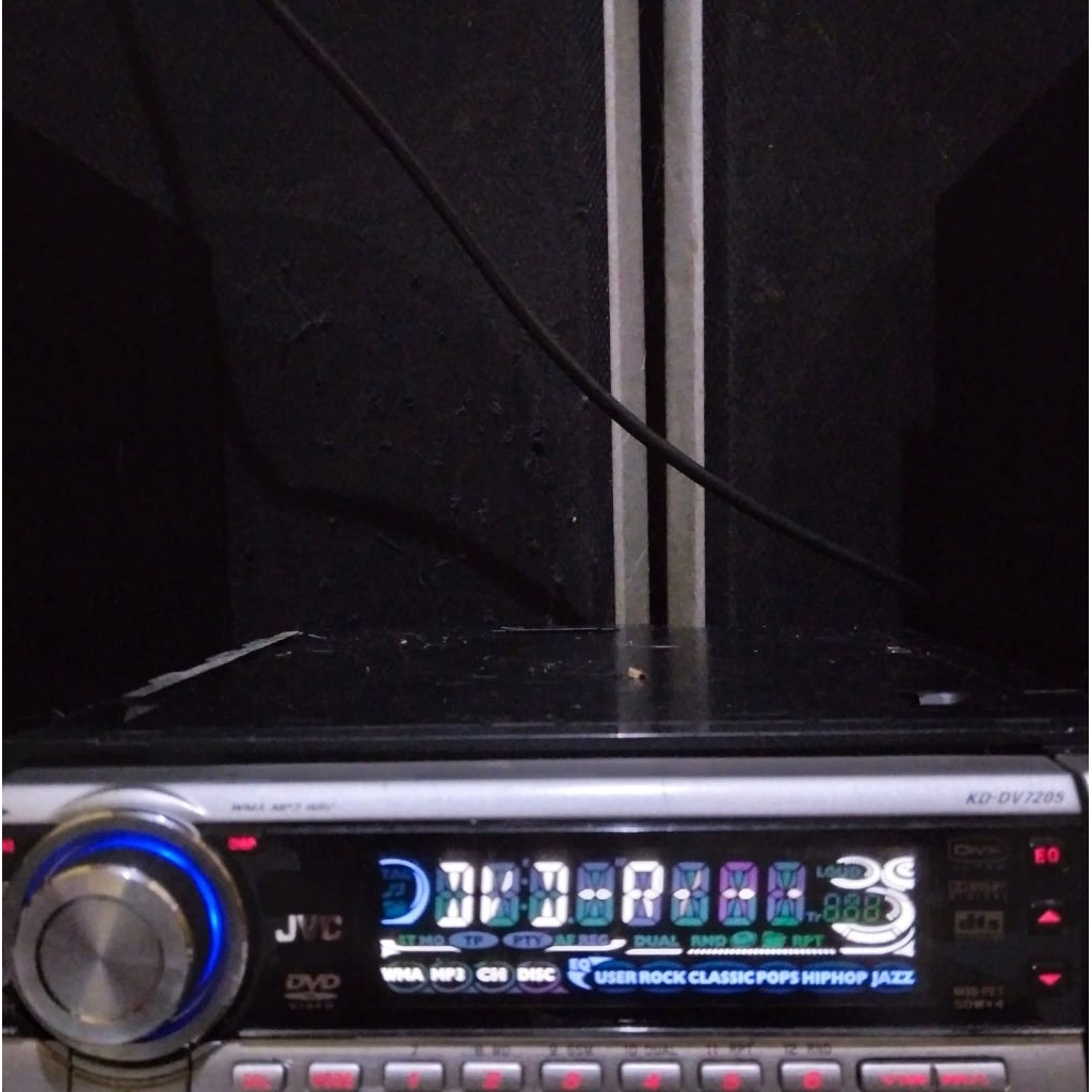 Tape mobil Head Unit Single Din Jvc Kd Dv 7205 normal
