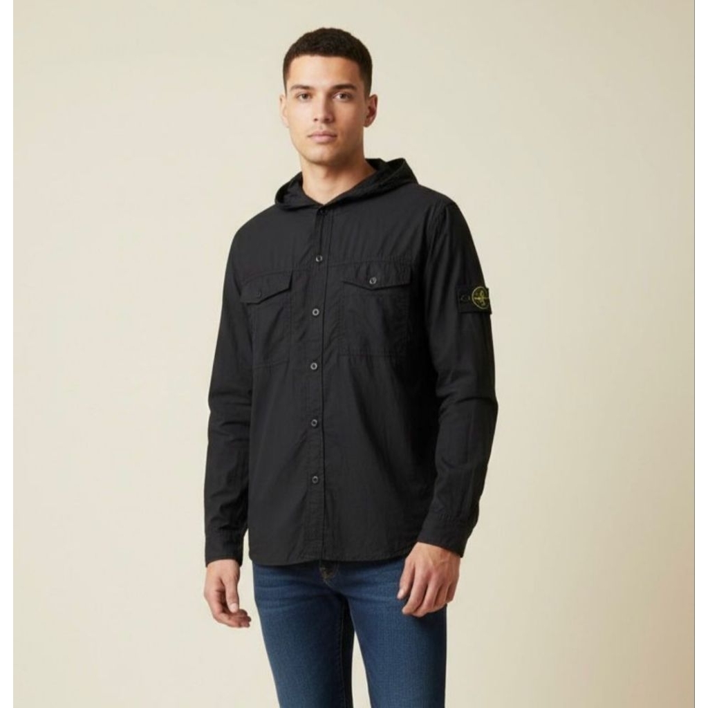 overshirt hoodie stone island