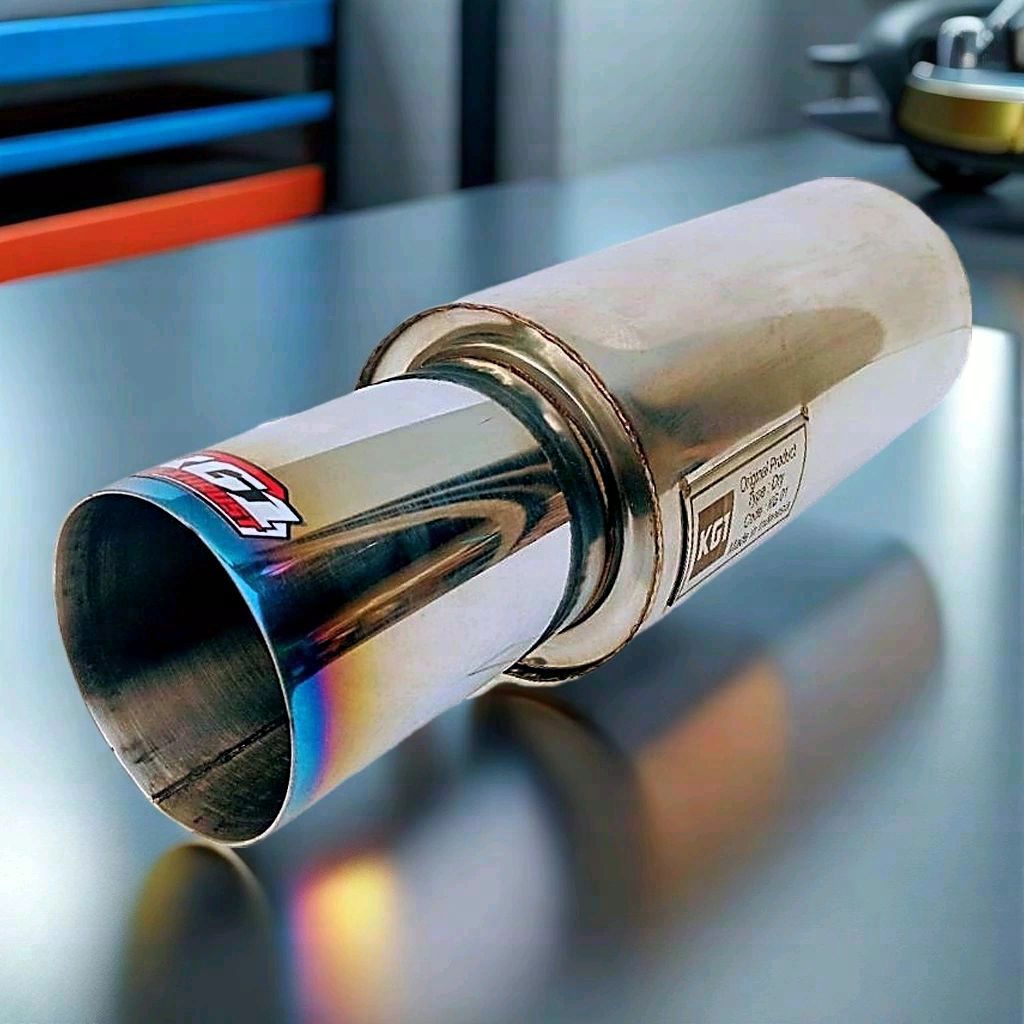 Muffler Knalpot Mobil Racing Original KG1 Full stainless Bas kering Omega HKS Spoon Knalpot Mobil Mu