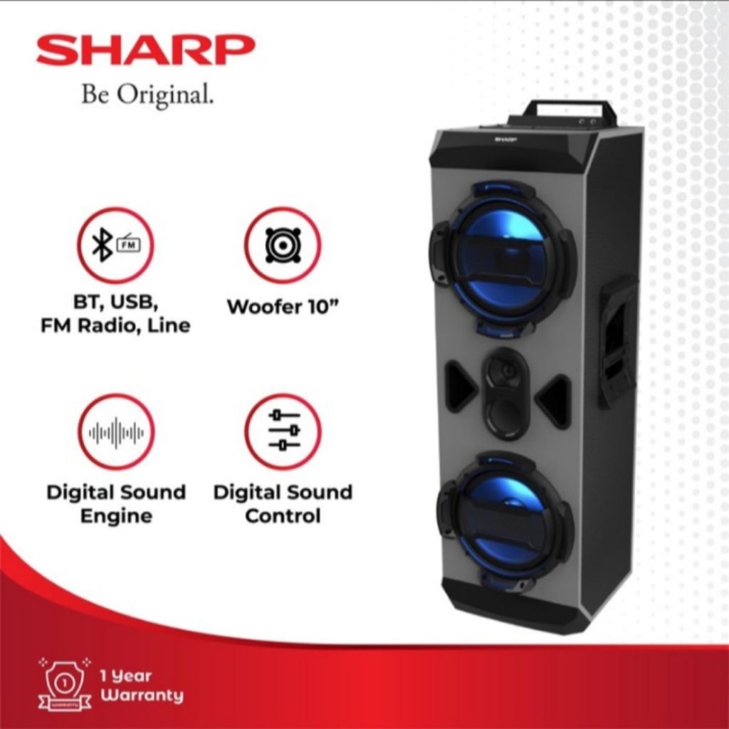 BATAM - SHARP GSPRO8SB GSPRO10SB active speaker aktif bluetooth 8 - 10 inch