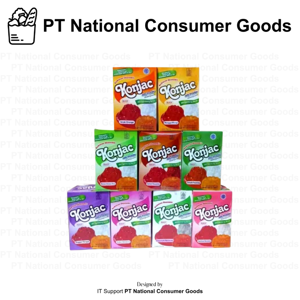 Konjac Jelly Powder 6 gr Rasa Stroberi | Mangga | Kelapa Muda | Jambu | Jeruk | Leci | Anggur | Melo