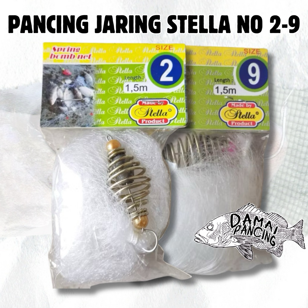 Pancing Jaring Ikan Panjang 150 Cm Bom Net Stella
