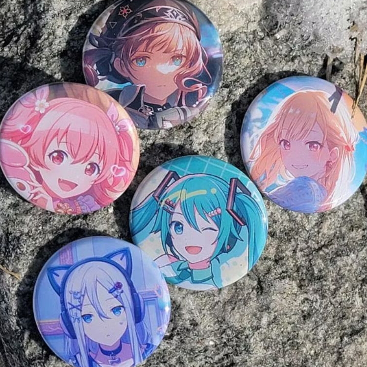 Pin Project Sekai Anime 44mm Custom Anime Project Sekai