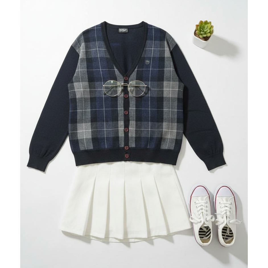 Cardigan Tartan CROCODILE Unisex