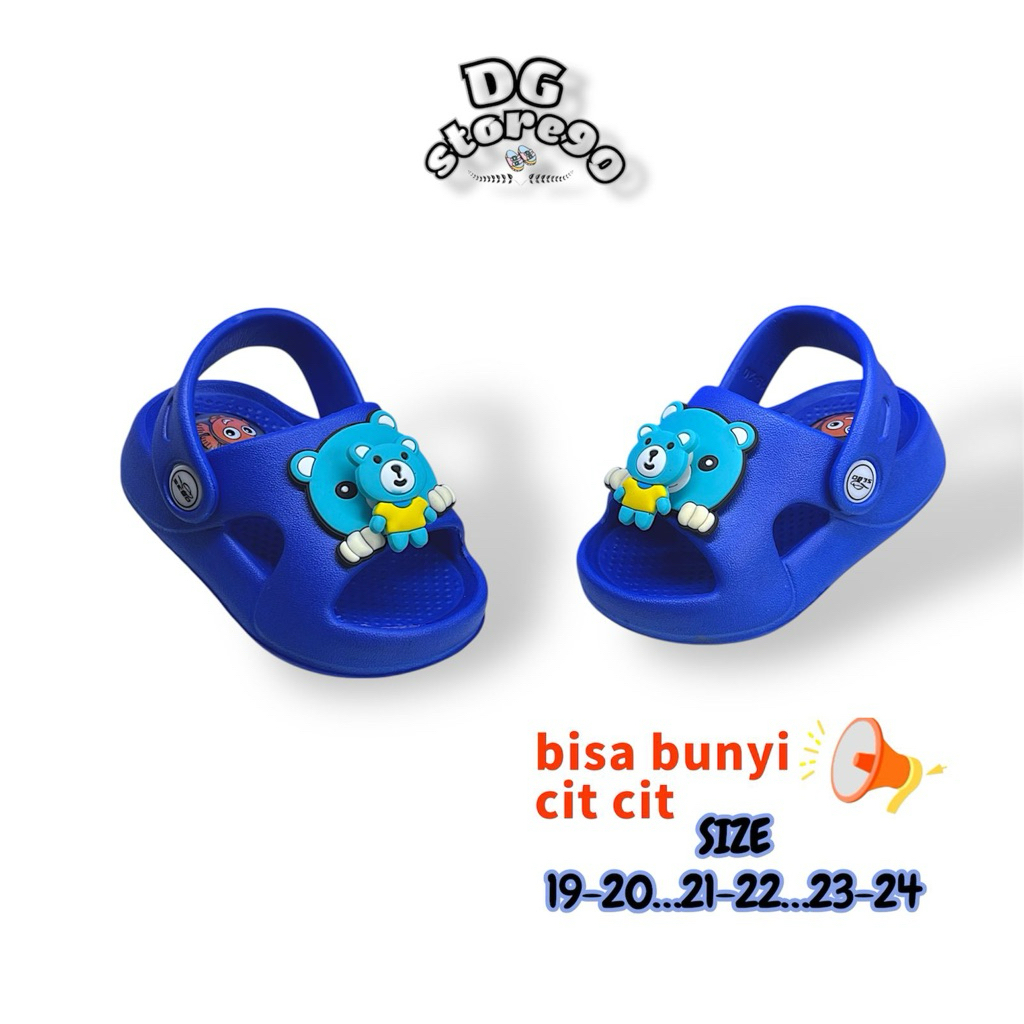 sandal anak bunyi cit cit laki-laki perempuan kokop tali belakang karakter panda Sebo