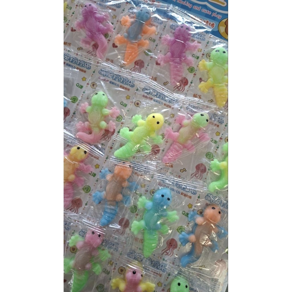Squishy Jelly Gecko Tokek Warna Warni Mainan Anak