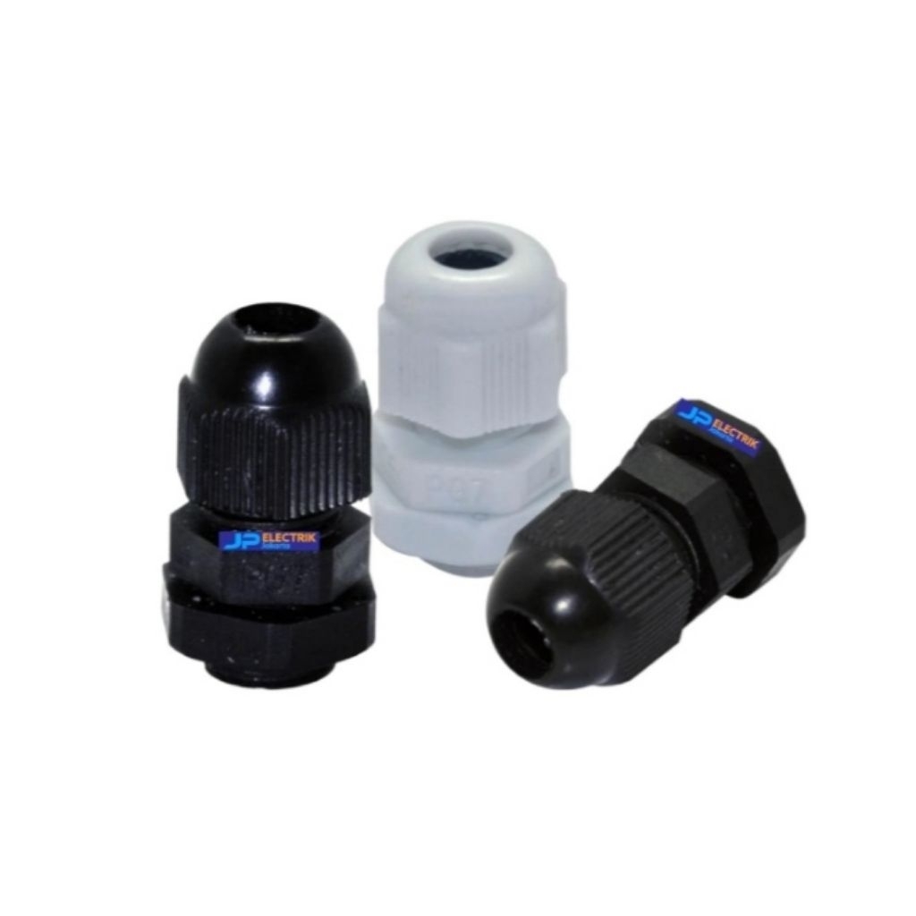 Kabel Gland PG-7 Cable Gland Hitam & Putih kabel 3.5-6