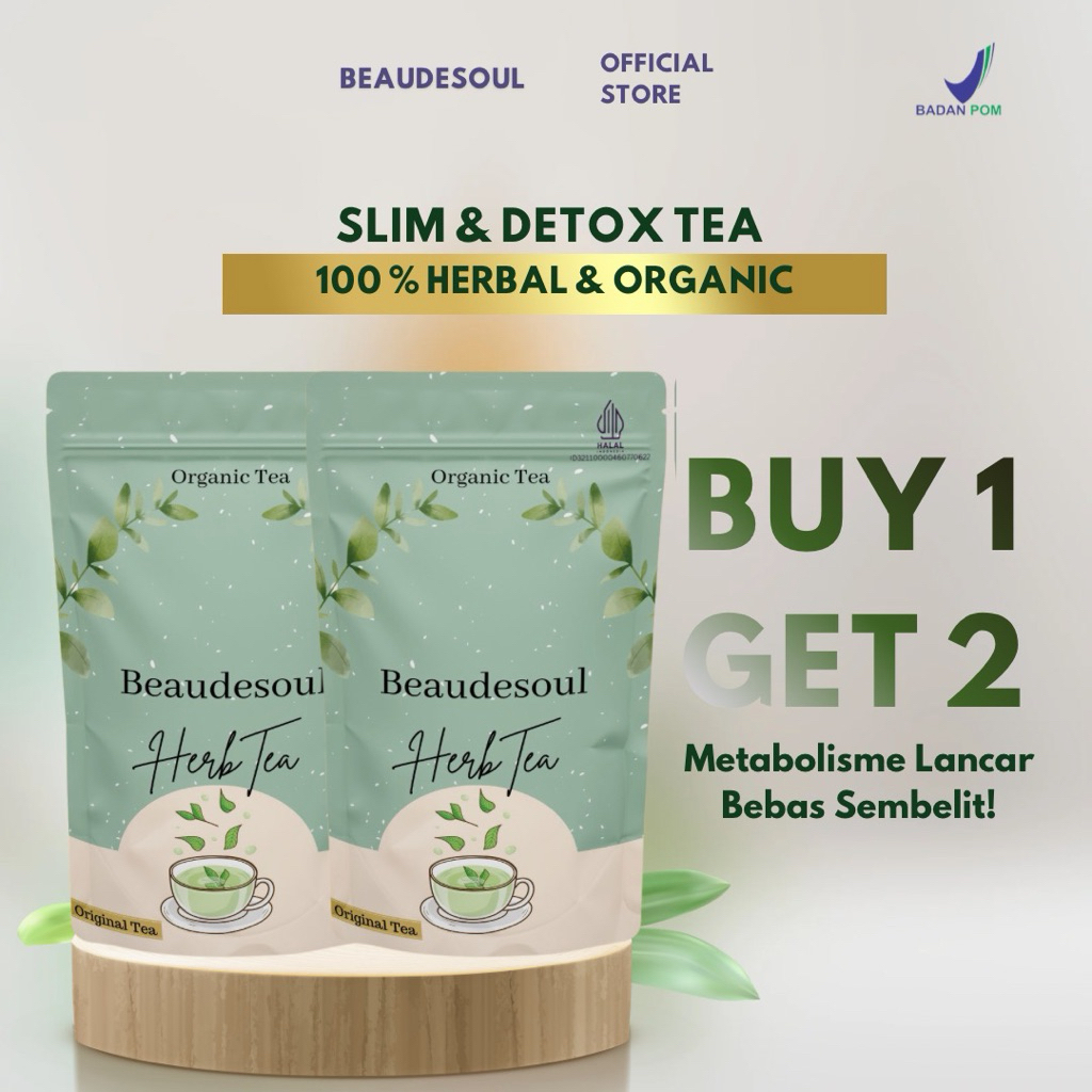 Beaudesoul Teh Pelangsing Promo Beli 1 Gratis 1 Varian Original Biasa | Detox Herbal | Diet Alami