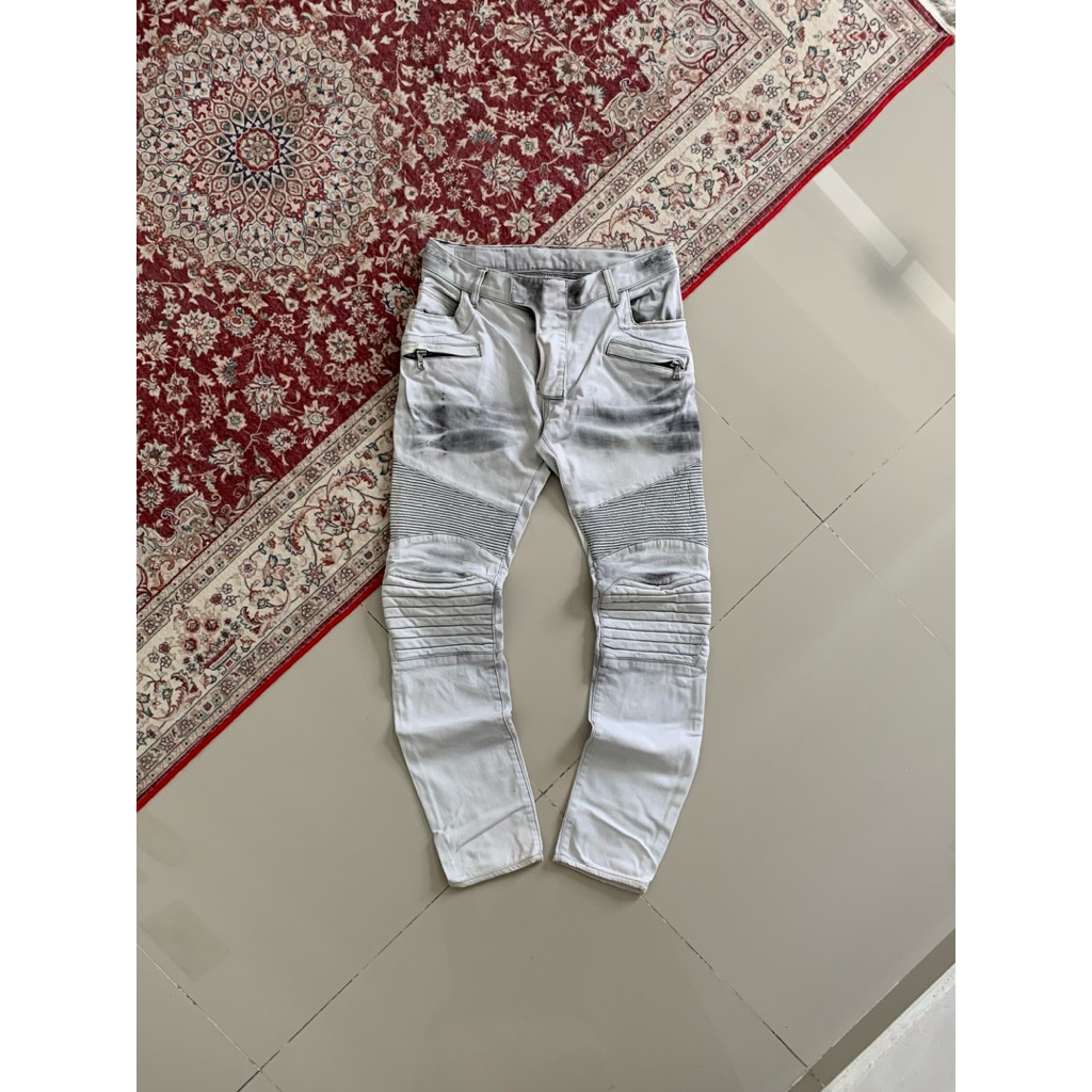 Balmain Paris Wiskers Bikers Pants