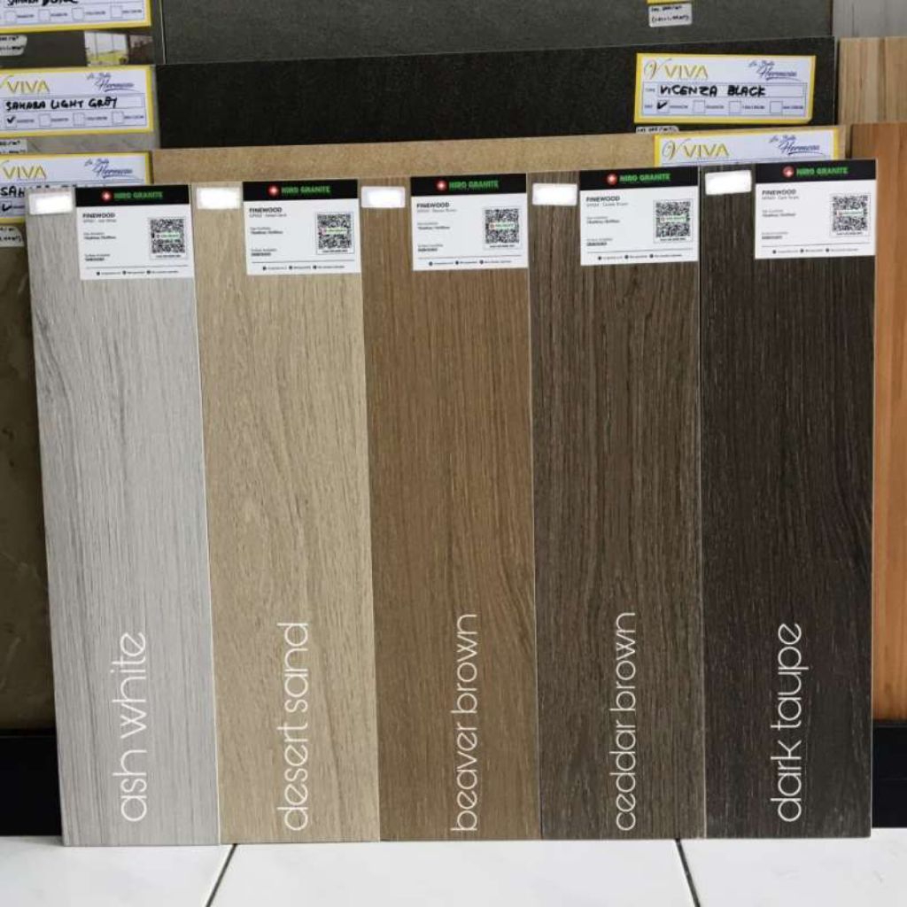 granit lantai /Lis plin 15x60 cm motif kayu matt