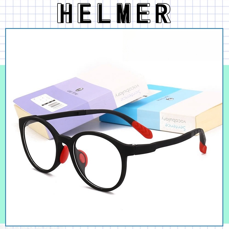 Kacamata Anak Anti Radiasi Wanita Pria Bingkai Sangat Ringan Kecil Bulat