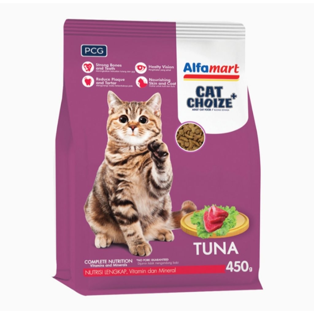 Alfamart Cat Choize Makanan Kucing Kering Adult Rasa Tuna 450 g
