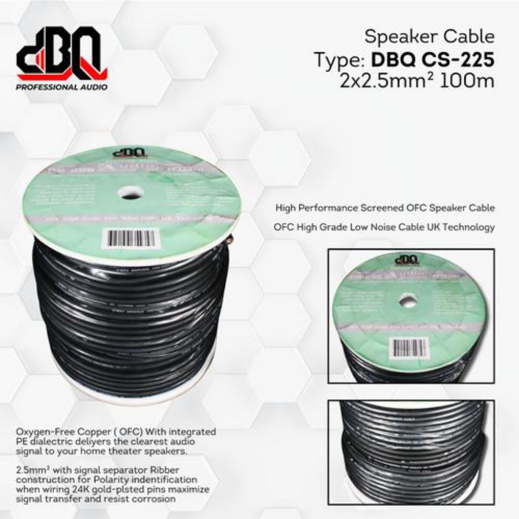 kabel speaker DBQ 2x2,5 | original DBQ | (eceran)