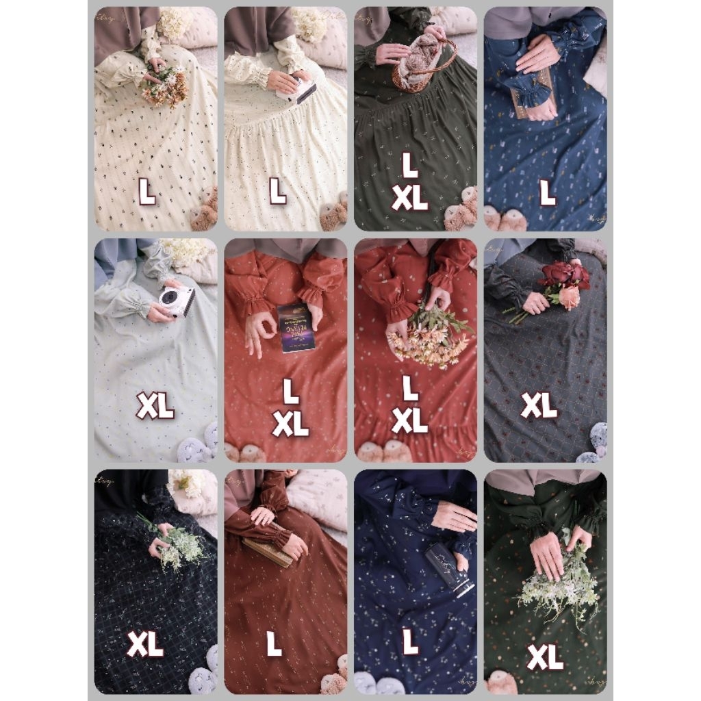 SIAP KIRIM GAMIS DITSY NIGHTGOWN SIZE L DAN XL