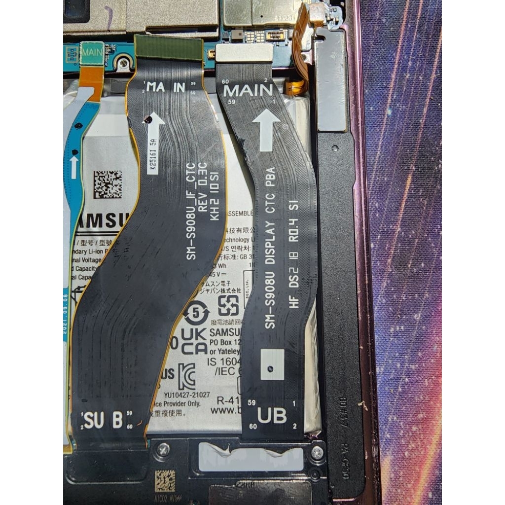 Flexibel LCD Samsung S22 Ultra original copotan hp