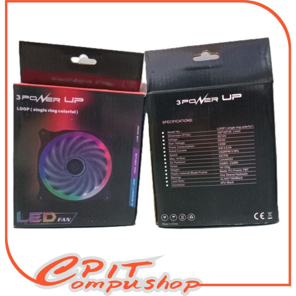 Fan Casing 12Cm 3Power Up Loop Ring Single Colorful/Fan Case 12Cm