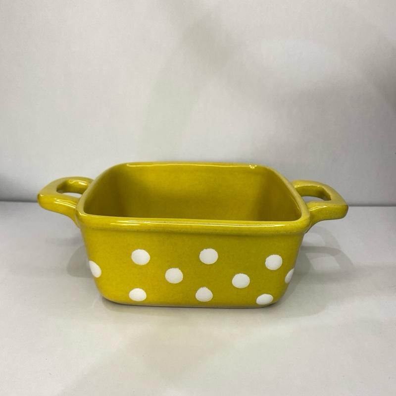 (MANGKOK KOTAK POLKA) MANGKOK KOTAK POLKA  KERAMIK MULTIFUNGSI ESTETIK