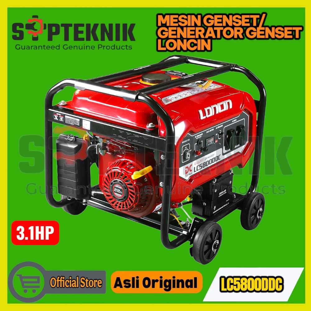 MESIN GENSET/GENERATOR GENSET LC5800DDC 3100WATT LONCIN