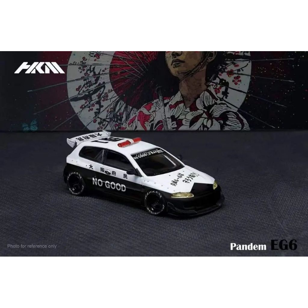 HKM Model 1/64 Rocket Bunny "No Good Racing Police" Honda Civic EG6