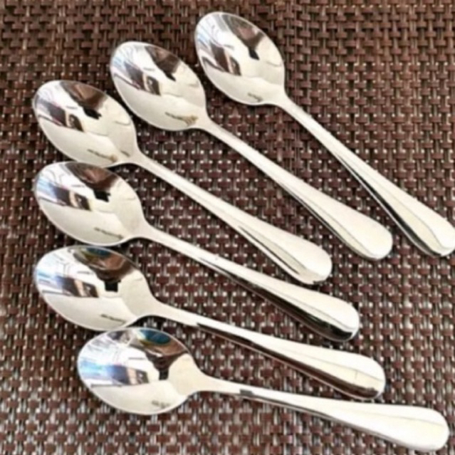 Sendok Makan Stainless 1 Lusin (12 Pcs ) Tebal / Sendok Makan Hotel Polos Tebal