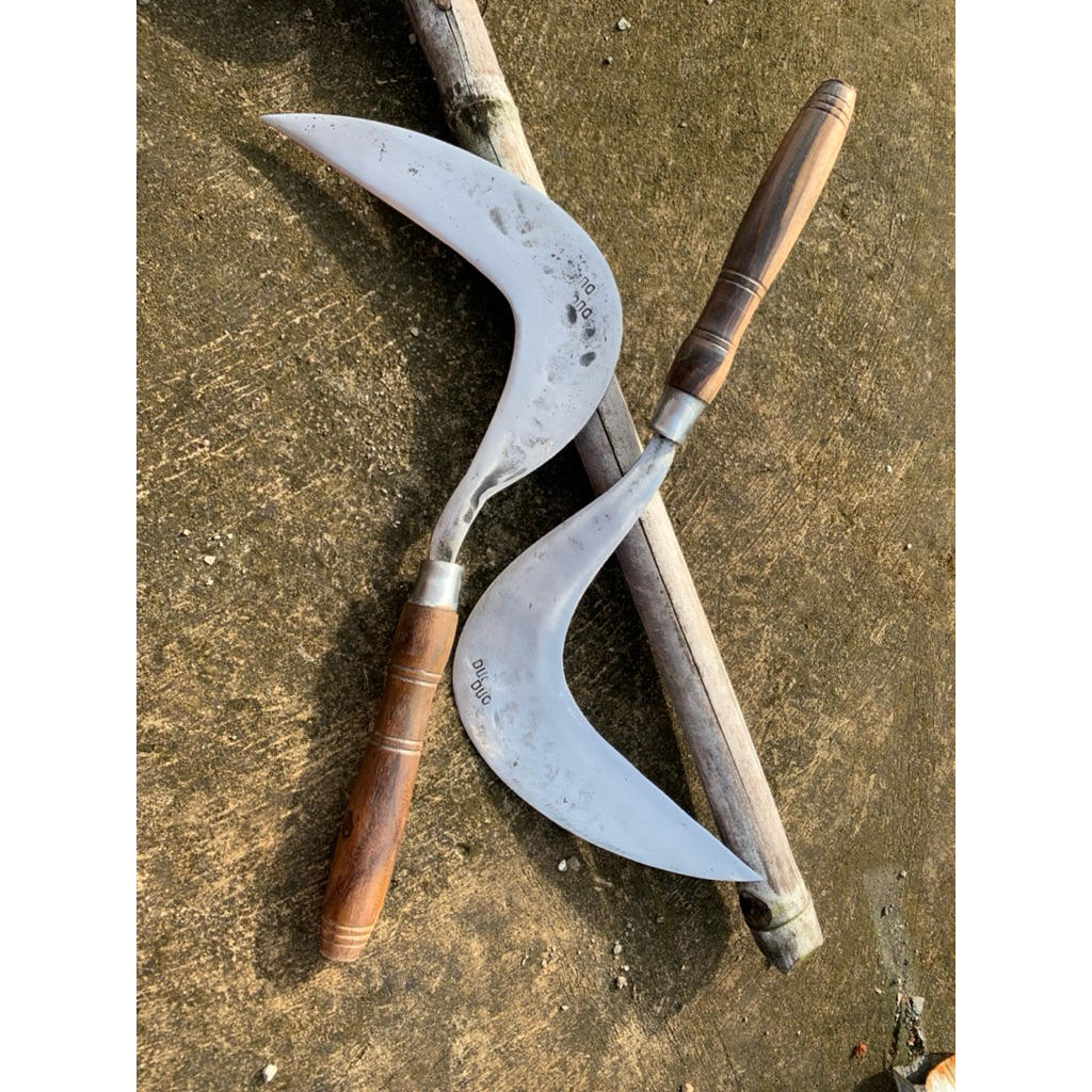 Arit asli garut model jawaan/bahan baja per/gagang kayu sonokeling