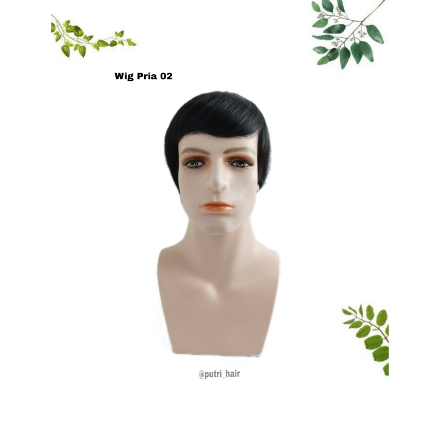 Wig Pendek Pria/Wig Pria 02/Wig Pria Modern/Wig Pria Kekinian