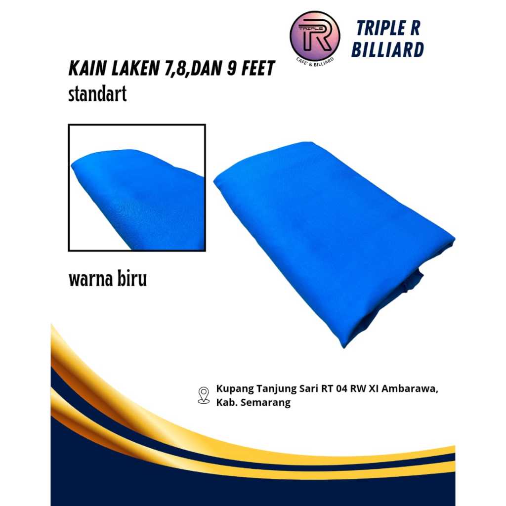 Laken Billiard Standart Blue - Karpet Billiard - Kain Billiard Blue