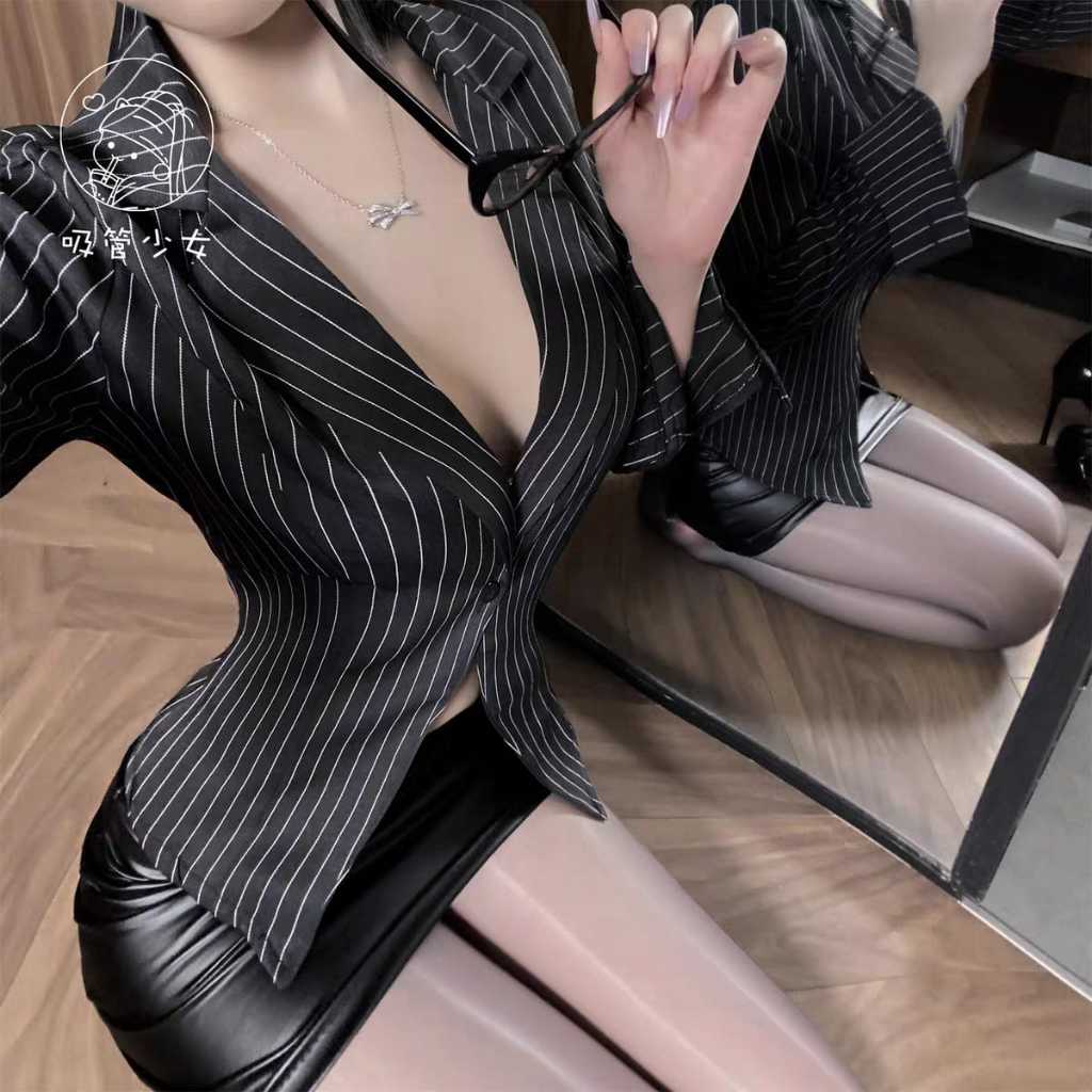 Crystal - Sexy Lingerie Baju Cosplay Wanita Dewasa Office Lady / Hallowen Kostume Set / Baju Kantor 