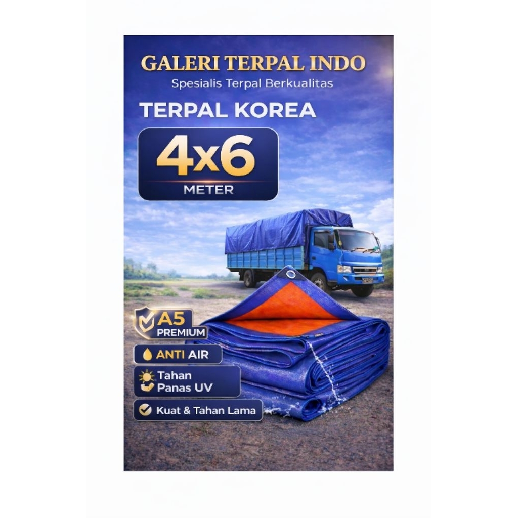 terpal korea A5 4x6 terpal tenda terpal waterproof Camping Outdoor