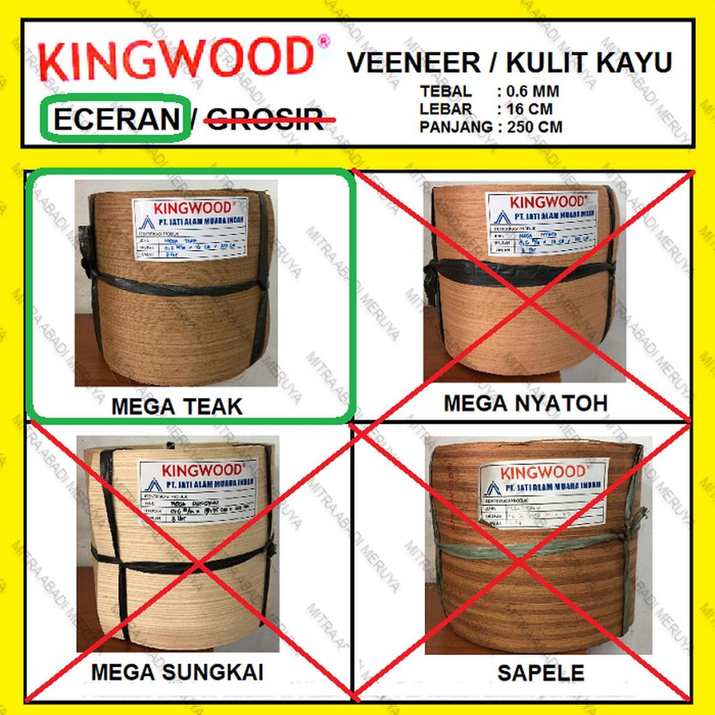 Veneer Mega Teak Kulit Kayu Premium