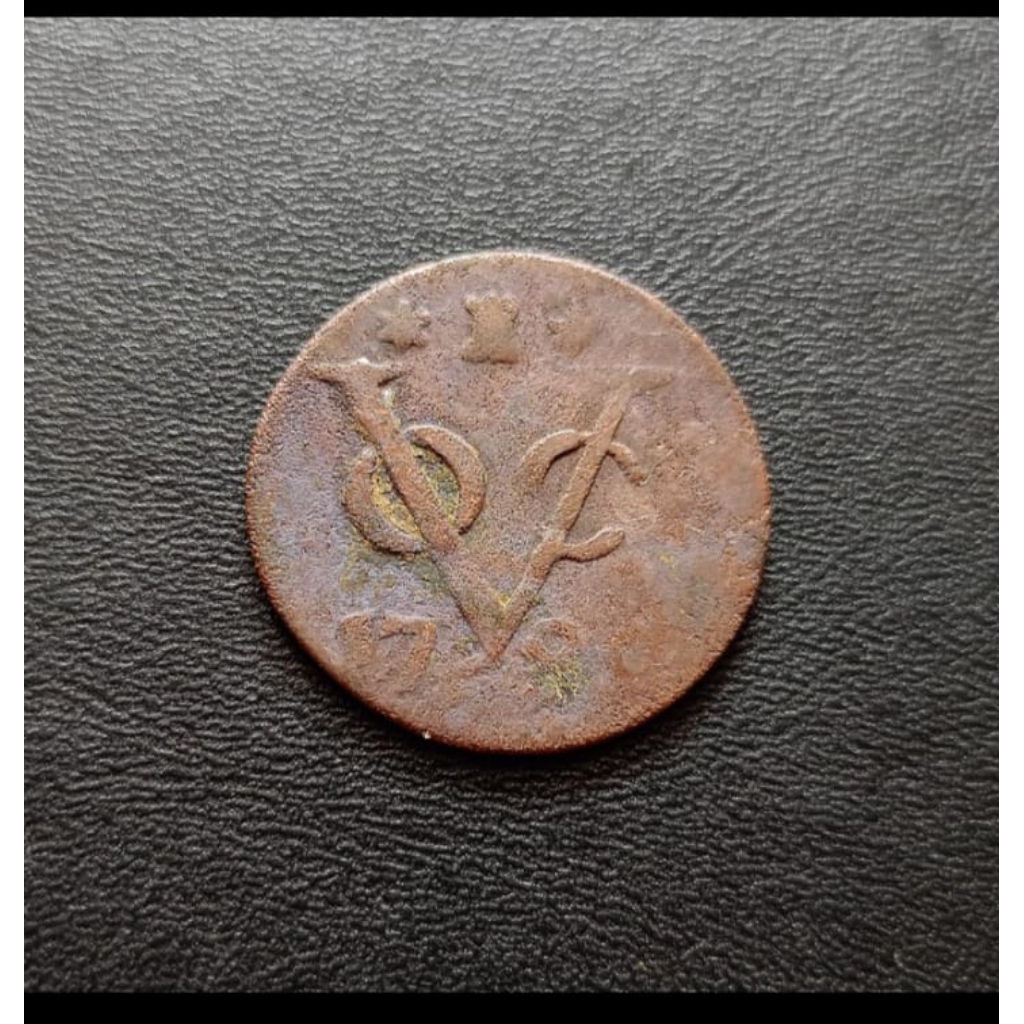Koin Asli Tembaga Kuno Hindia Belanda Nederlandsch Indie VOC 1 Duits Zeeland Mint Koleksi Coin Lama 