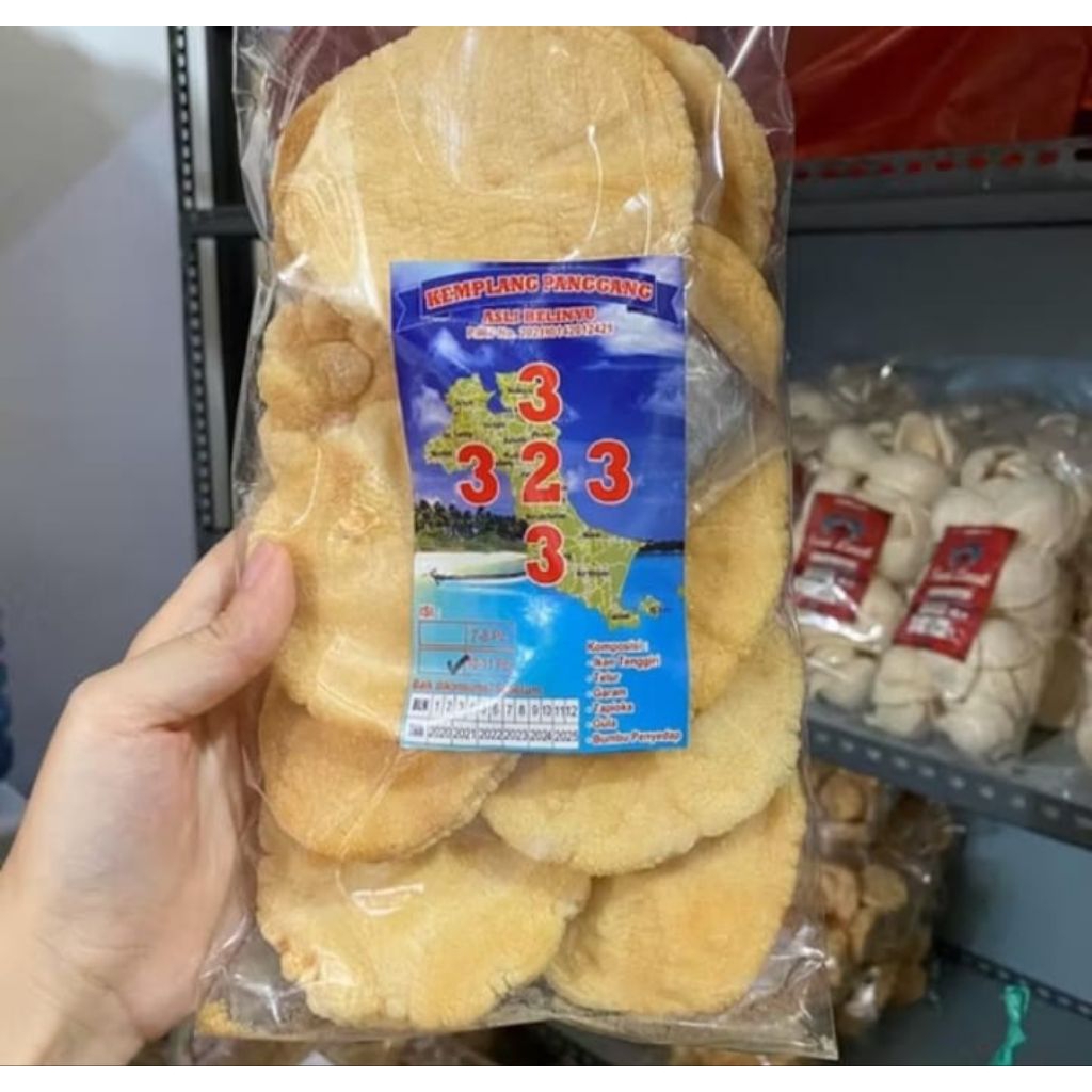 Kemplang Panggang Bangka Cap 323 Bulat - Ikan Tenggiri - Snack Bangka - Makanan Bangka