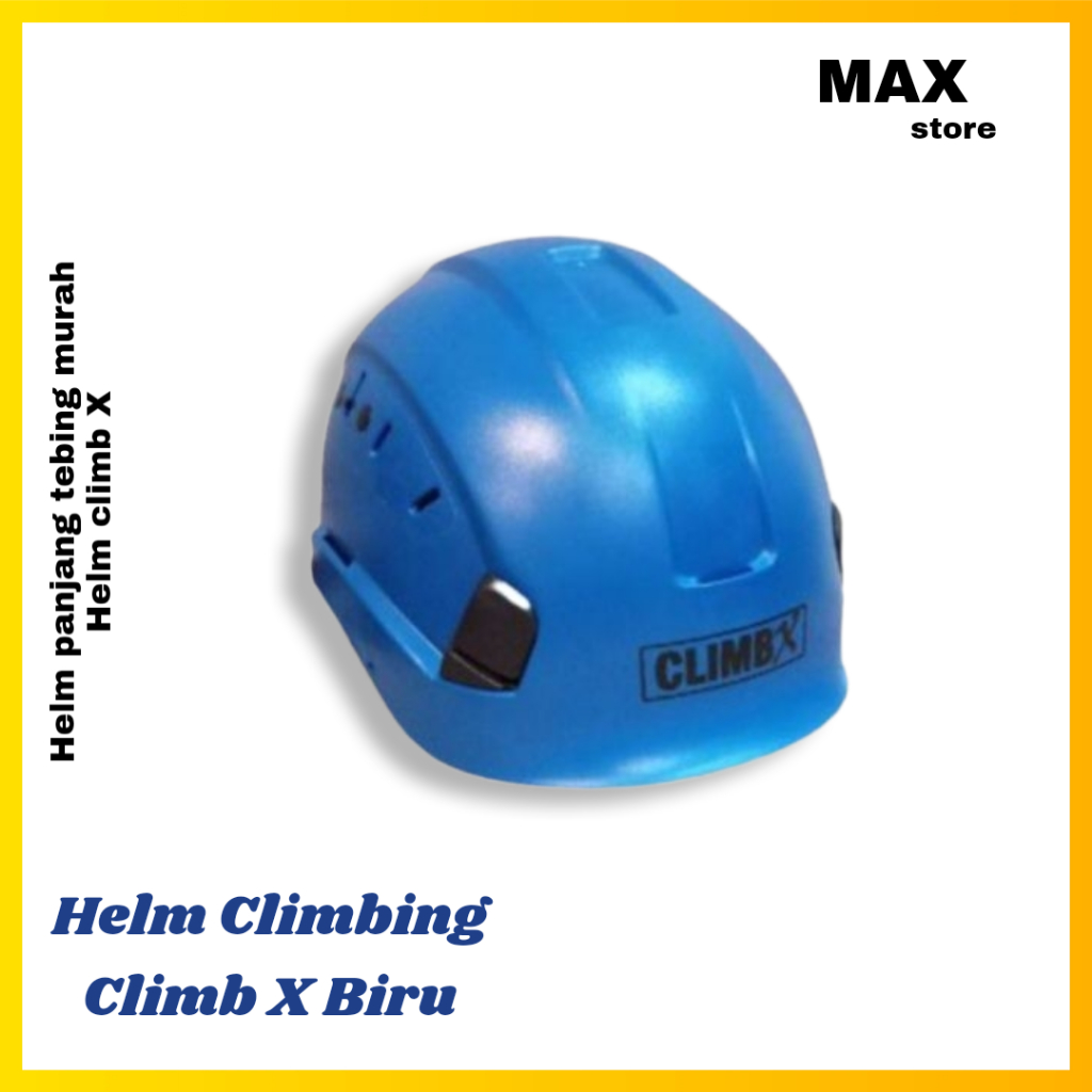 Helm Panjat Tebing Biru/ Helm Rescue/Helm Climbing Murah
