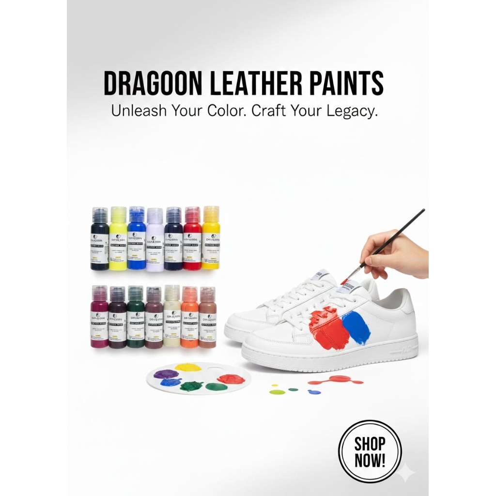 Cat Sepatu, Cat kanvas, Cat kain, Cat Kulit,Cat Sol sepatu,Cat lukis jaket&sepatu Dragoon