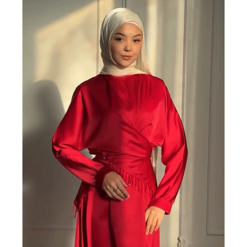 Lun Lun Luna Celana Blouse Set Valerie / One Set Atasan Celana Lebaran Wanita Hijab Fashion Muslim