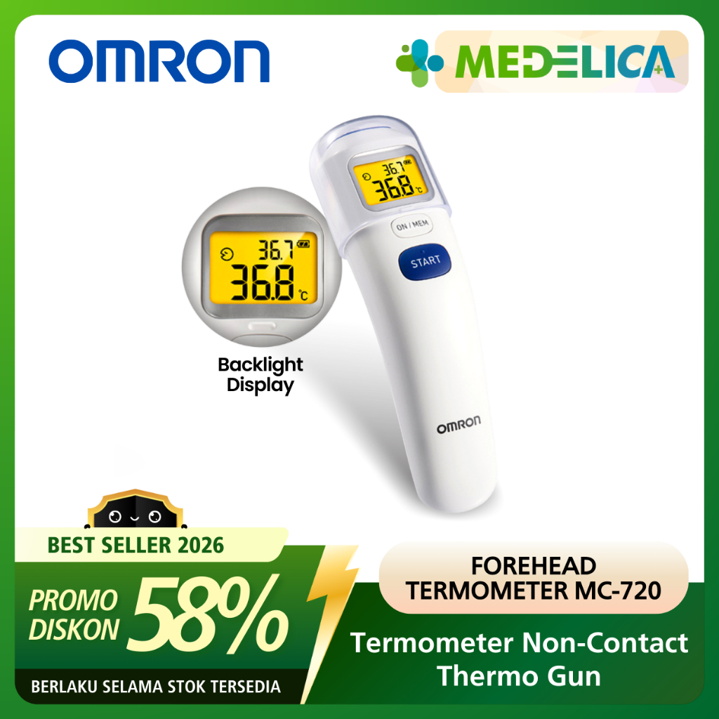 Thermometer Infrared OMRON MC 720 | Termometer Non Kontak Thermo Gun